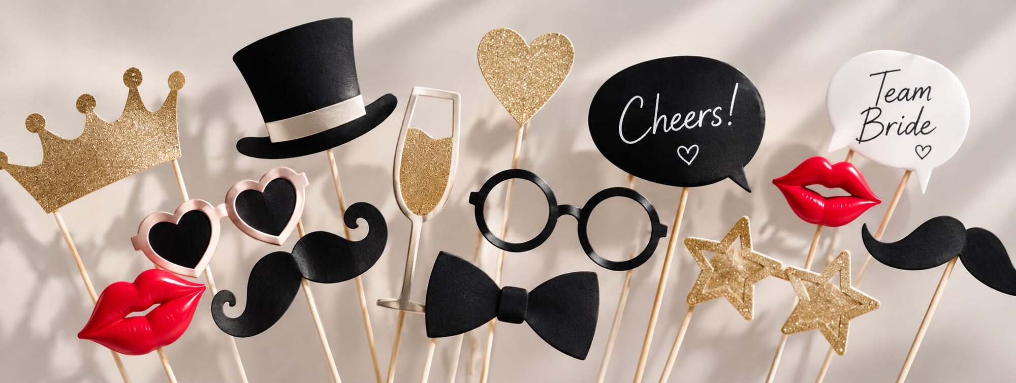 Fotobox Accessoires für Hochzeiten Firmenfeiern und Events